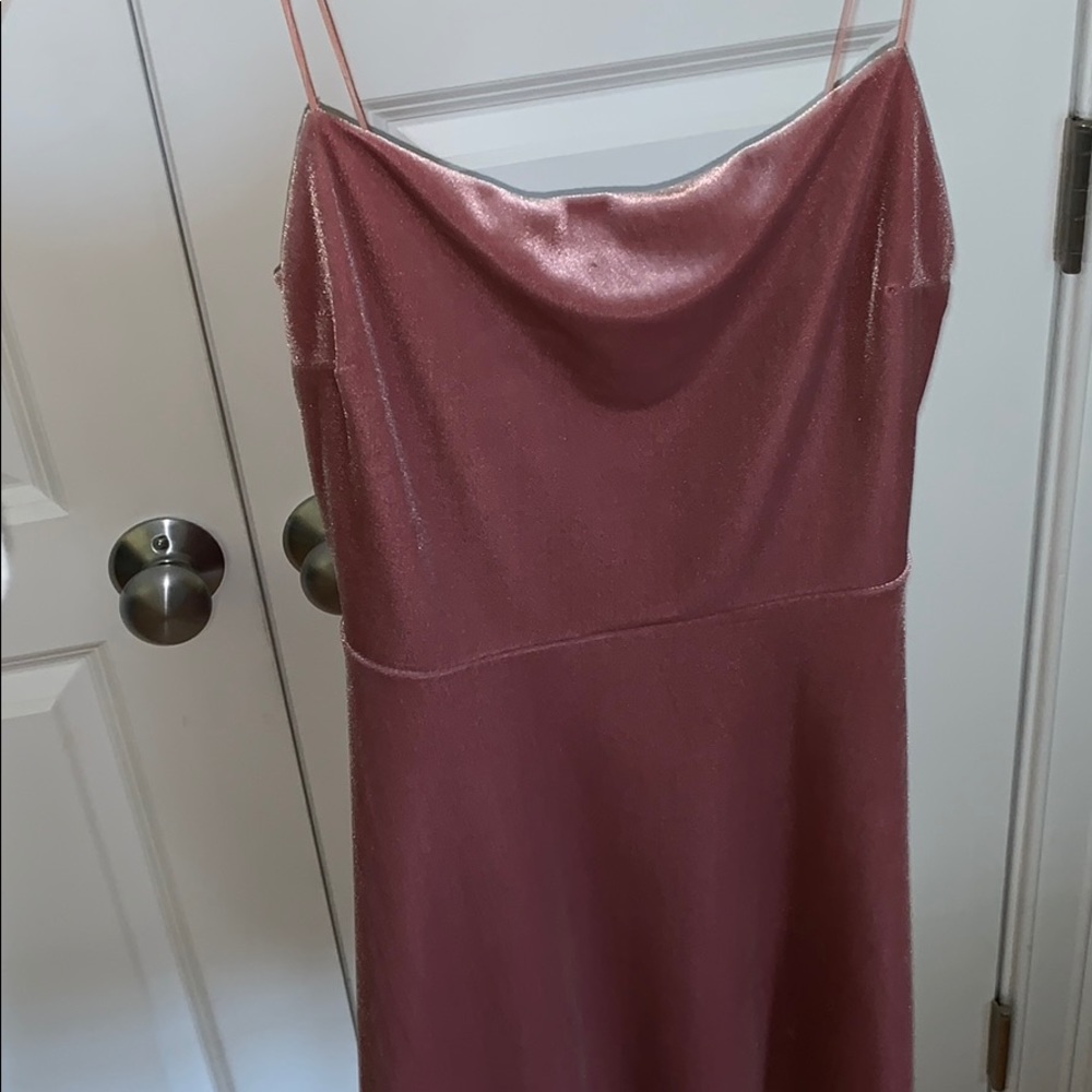 Urban Outfitters Pink Velvet Dress